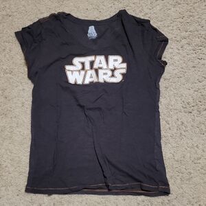 Star Wars Black Short Sleeve Tee Iconic Logo